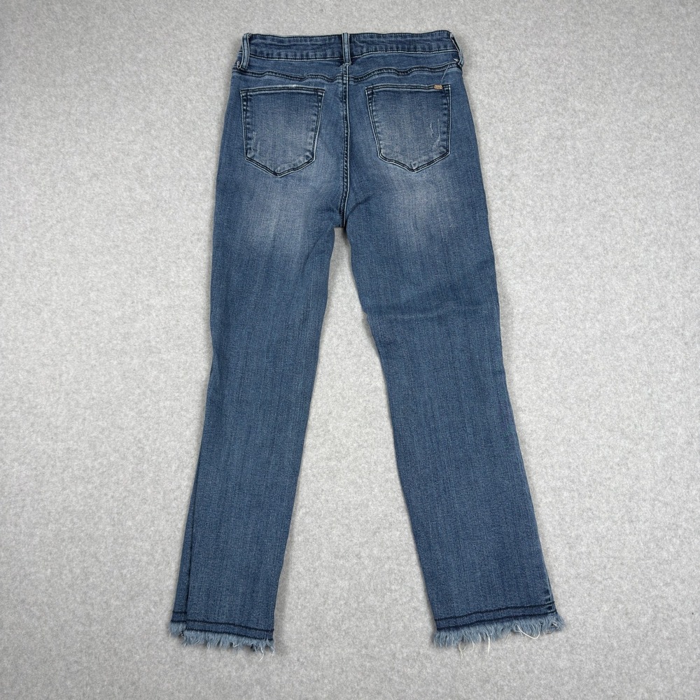 Special A Los Angeles Distressed Frayed Hem Straight Leg Jeans Blue Womens 9 - Picture 8 of 9